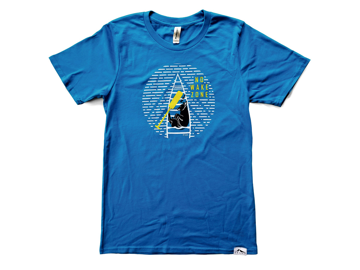 No Wake Zone | 100% Organic Cotton T-shirt | Blue